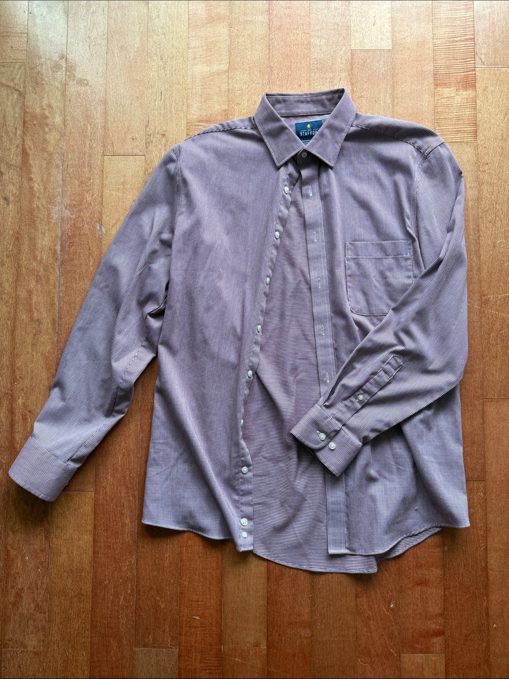 Tailored Culture Stafford Men's Long Sleeve Button-Up Shirt - Mauve Tone